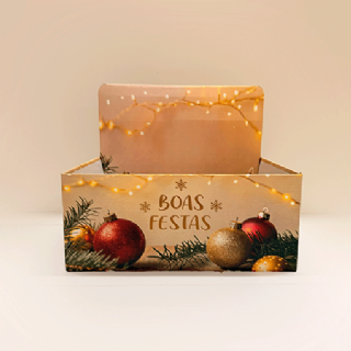 Caixa Display Boas Festas Creme G - Pacote c/5 und