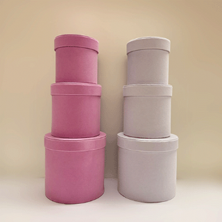 Caixa Box R�gida Veludo - Kit c/3 und