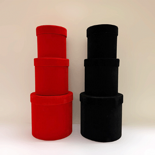 Caixa Box R�gida Veludo - Kit c/3 und