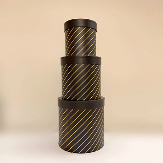 Caixa Box R�gida Listrada - Kit c/3 und