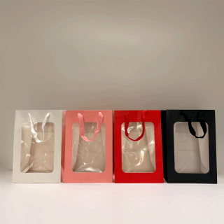 Sacola de Presente c/ visor - Pacote c/10 und