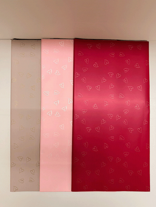 Poli Coreano Cora��o - Pacote c/ 20 folhas