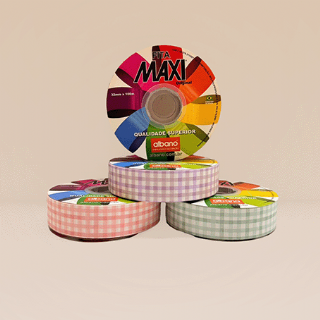 Fita Pl�stica Maxi Paper Look Mini Vichy - 32mmx100m