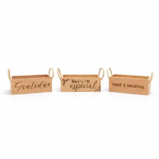 Caixa kit Retangular - Para 2 pote 11 - Cole��o Gratid�o und