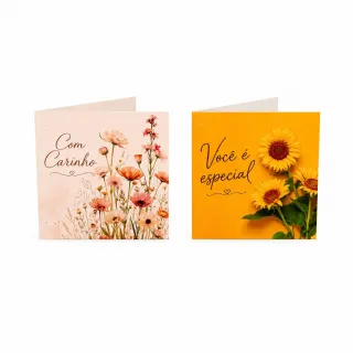 Cart�o Ilustrado 9x9cm - Pacote c/10 und