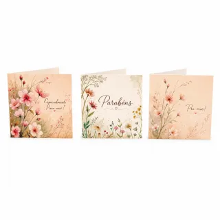 Cart�o Ilustrado 9x9cm - Pacote c/10 und