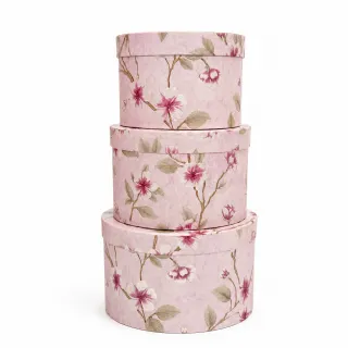 Caixa Box R�gida Flores Testurizadas - Kit c/3 und