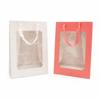 Sacola de Presente c/ visor - Pacote c/10 und