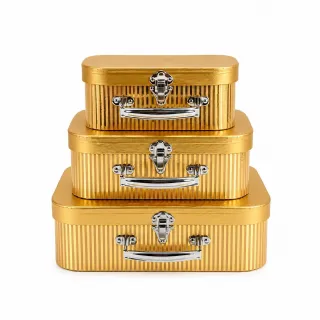 Maleta R�gida Metalizada - Kit c/3 und