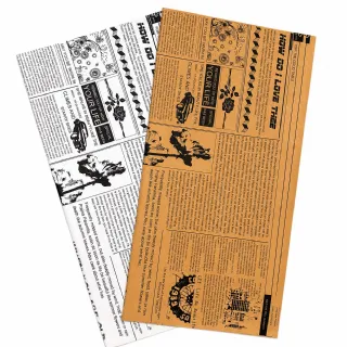 Poli Coreano Decorado Jornal - Pacote c/ 20 folhas