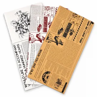 Poli Coreano Decorado Jornal - Pacote c/ 20 folhas