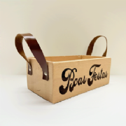 Caixa kit Retangular Al�a de Couro - Para 2 pote 11 - und