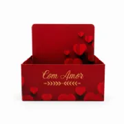 Caixa Display Cora��es Com Amor G - Pacote c/5 und