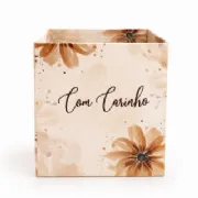 Cachep� Quadrado Pote 12 Flores - Pacote c/10 und