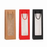 Sacola de Vinho c/ visor - Pacote c/10 und