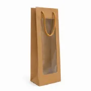 Sacola de Vinho c/ visor - Pacote c/10 und