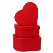 Caixa Box R�gida Cora��o - Kit c/3 und