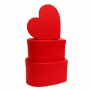 Caixa Box R�gida Cora��o - Kit c/3 und