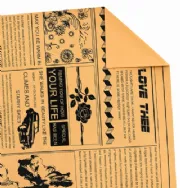 Poli Coreano Decorado Jornal - Pacote c/ 20 folhas
