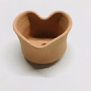 Vaso de Cer�mica Cora��o Fundo Pequeno
