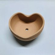 Vaso de Cer�mica Cora��o M�dio