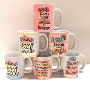 Canecas Pensamento Positivo Mulher - Kit c/6 und