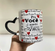 Canecas Casal com Al�a de Cora��o - Kit c/2 und