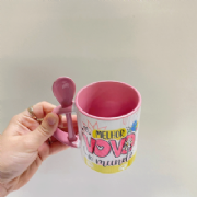 Caneca com Colher Cole��o Av�s - und