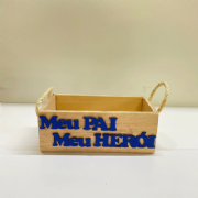 Caixa kit Retangular c/ escrita alto relevo - Para 2 pote 11 - Cole��o Pai und