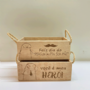 Caixa kit Retangular - Para 2 pote 11 - Cole��o Florck Pai und