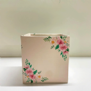 Cachep� Quadrado Pote 12 Flores - Pacote c/10 und