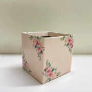 Cachep� Quadrado Pote 12 Flores - Pacote c/10 und