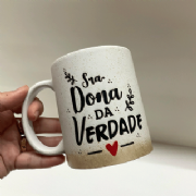 Caneca Splash Dourada Sr e Sra - Kit c/2 und