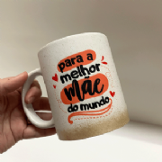 Caneca Splash Dourada M�e - Kit c/2 und