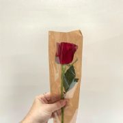 Embalagem p/1 Bot�o de Rosa Kraft - Pacote c/100und