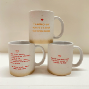 Caneca Splash Dourada M�e Floral - Kit c/3 und