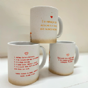 Caneca Splash Dourada M�e Floral - Kit c/3 und