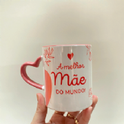 Canecas M�e com Al�a de Cora��o - Kit c/2 und