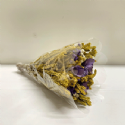 Buqu� de flores secas com flor de madeira - 42 cm