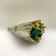 Buqu� de flores secas com flor de madeira - 42 cm