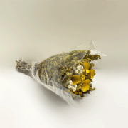 Buqu� de flores secas com flor de madeira - 42 cm