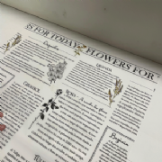 Poli Acetinado Flowers Jornal 49cmX49cm - Pacote c/20 folhas