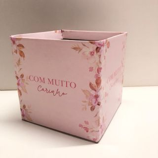 Cachep� Quadrado Pote 15 Com Muito Carinho - Pacote c/10 und