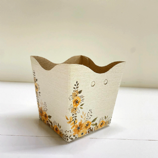 Cachep Pote 11 Linho Floral - Pacote c/10 und