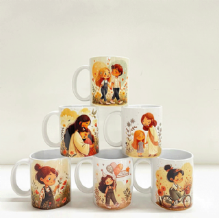 Canecas Ilustração - Kit c/6 und