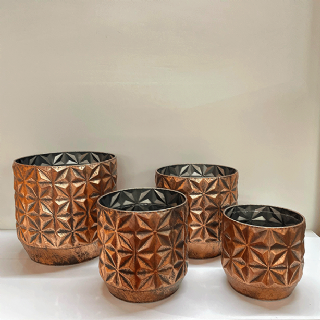 Vaso Lato Rose Gold - Kit c/4 und