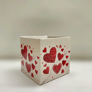 Cachep Quadrado Pote 15 Amor Eterno - Pacote c/10 und