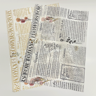 Poli Acetinado Flowers Jornal 49cmX49cm - Pacote c/20 folhas
